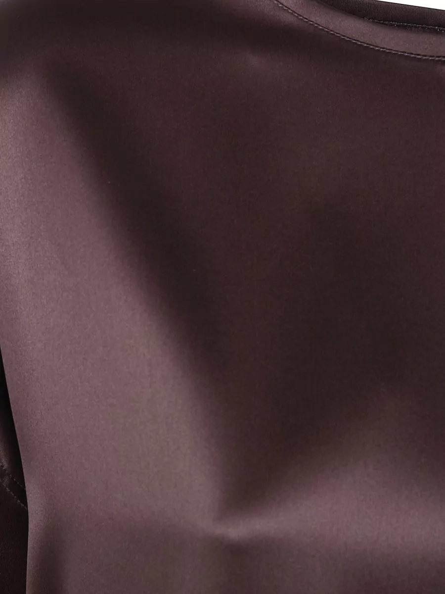 Brunello Cucinelli Short-Sleeve Silk Blouse