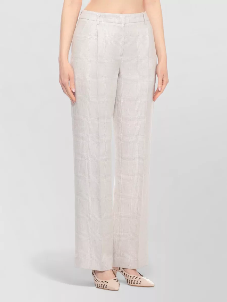 Lardini Straight-Leg Linen Suit Trousers