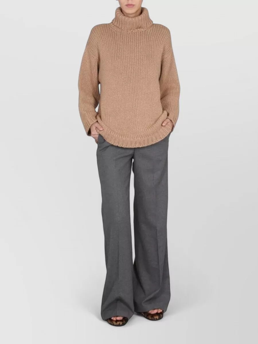 Red Valentino Cashmere-Blend Cutout High-Neck Jumper