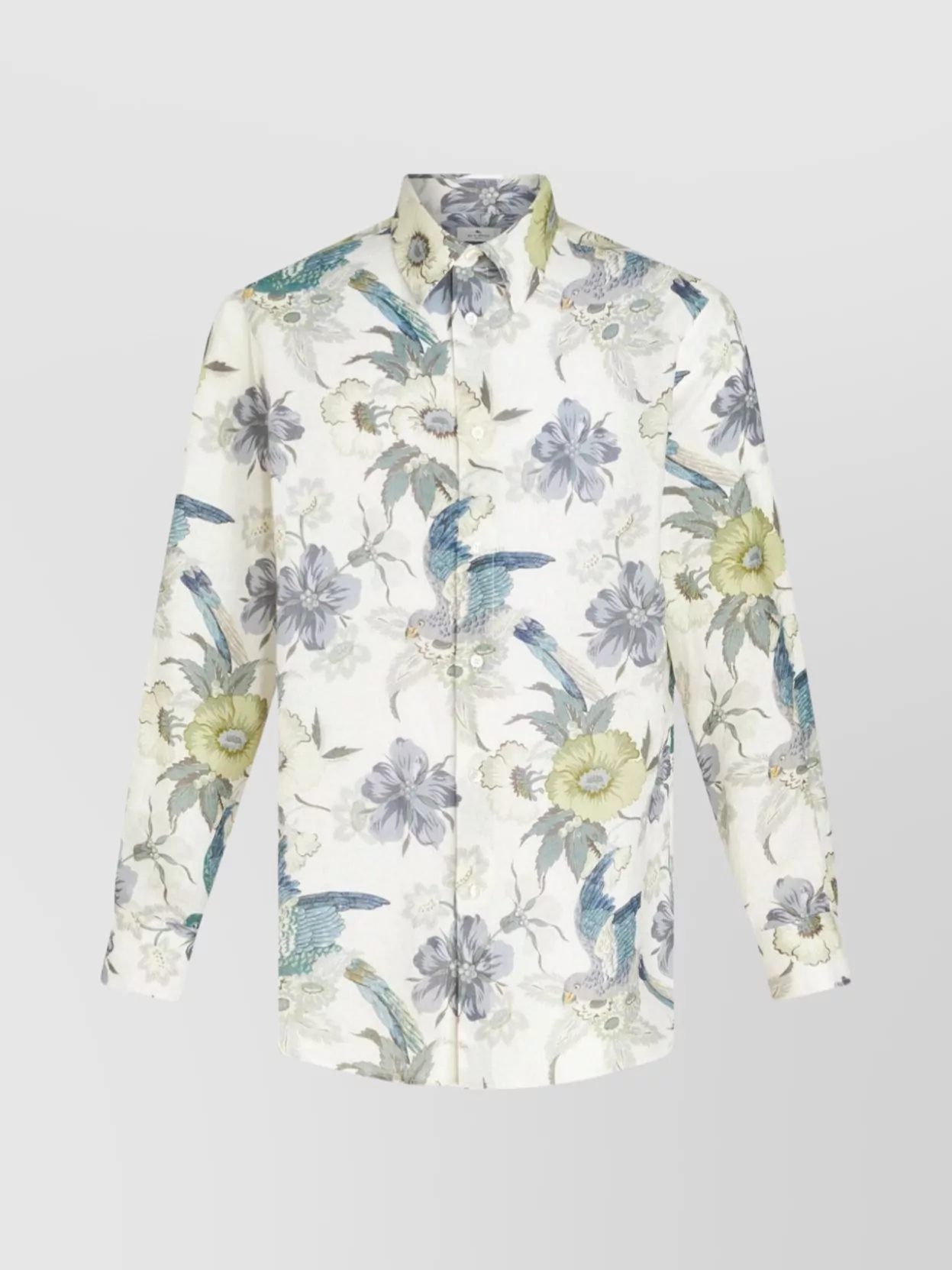 Shop Etro Floral Print Buttoned Cuffs Shirt