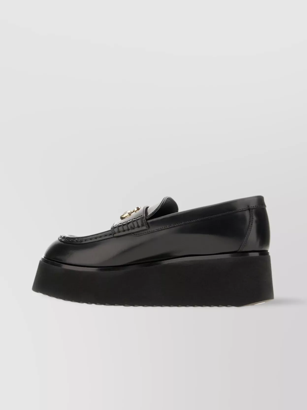 Gucci Leather Loafers With Platform Sole And Gold-Tone Hardware
