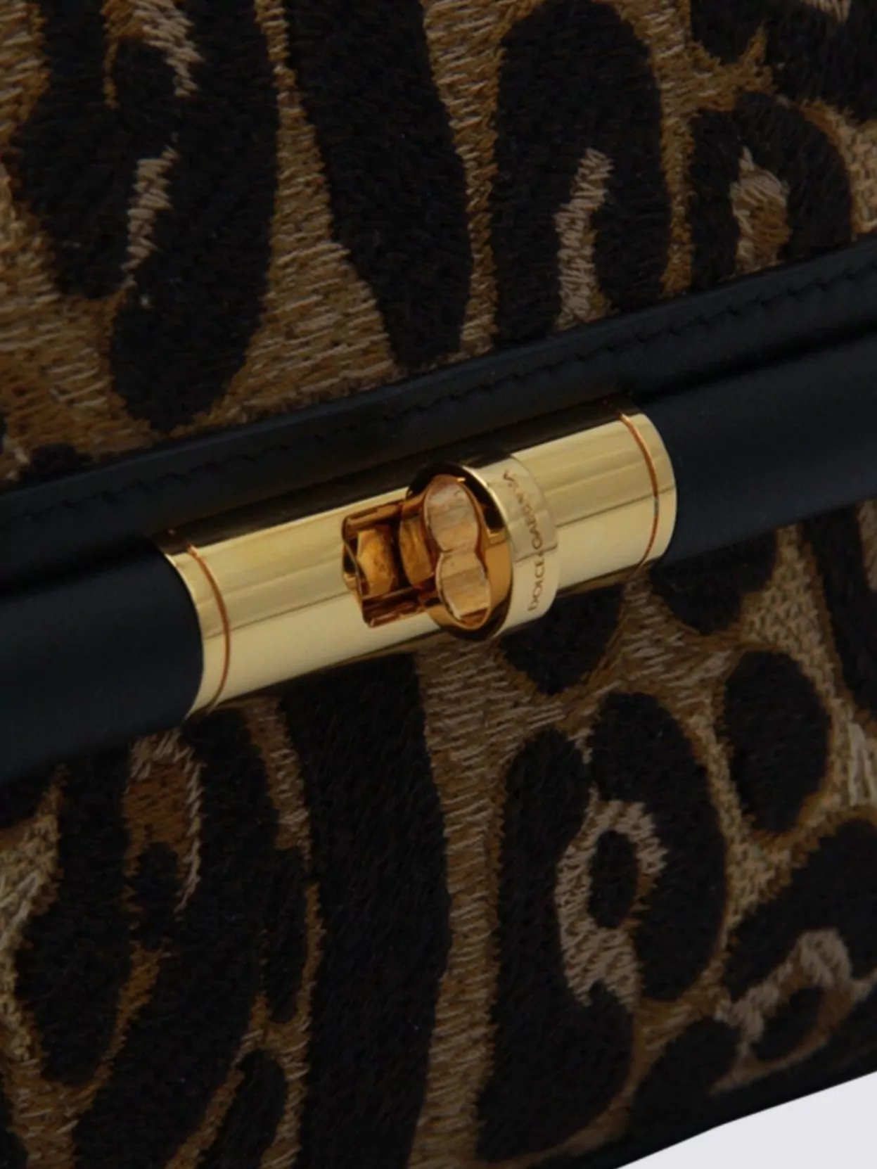 Dolce&Gabbana Chain Strap Leopard Print Gold-Tone Hardware