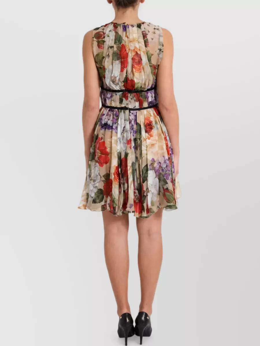 Dolce&Gabbana Silk Floral Sleeveless Mini Dress