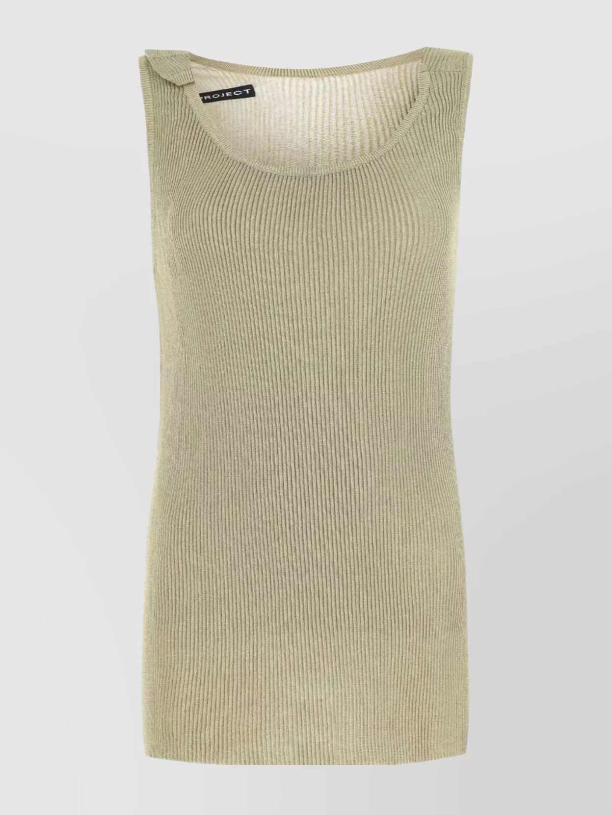 Shop Y/project Cotton Blend Sleeveless Top With Ribbed Texture
