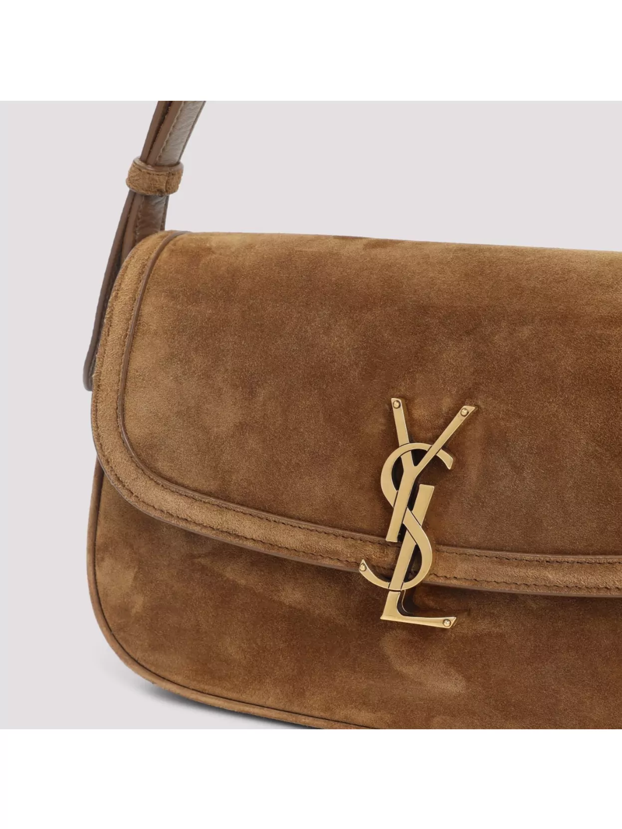 Saint Laurent Solferino Suede Leather Shoulder Bag