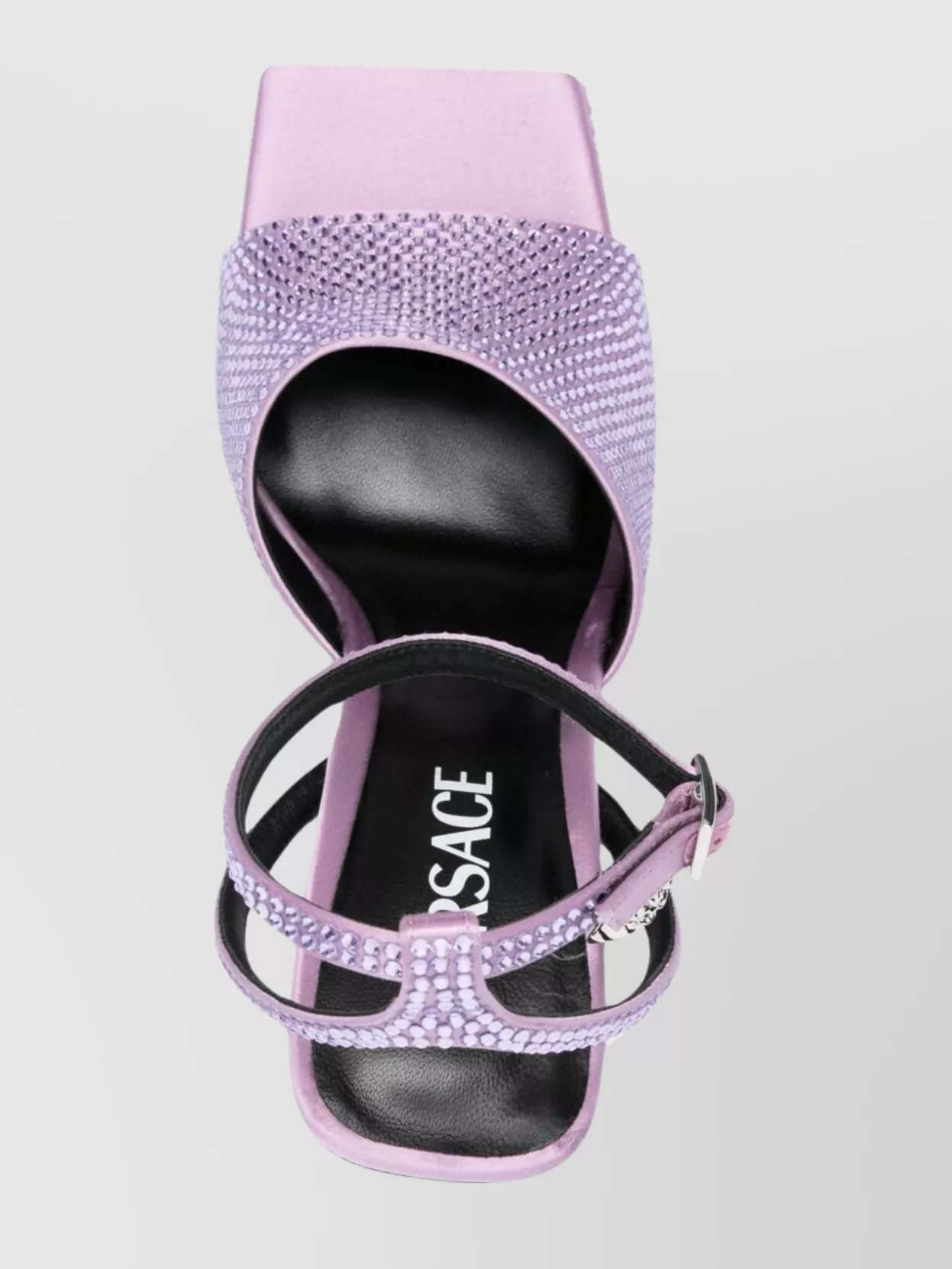 Versace Heel Platform Sandals Open Toe Embellished