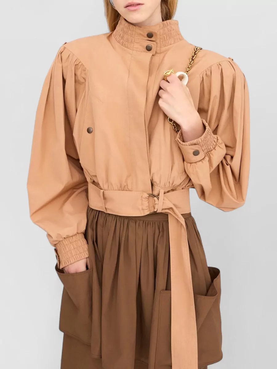 Chloé Cotton Cropped Belted Jacket