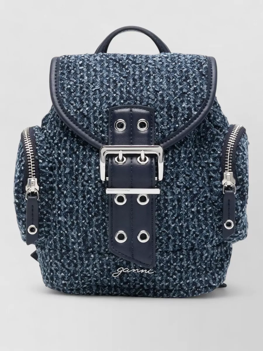 Ganni bucky mini denim backpack