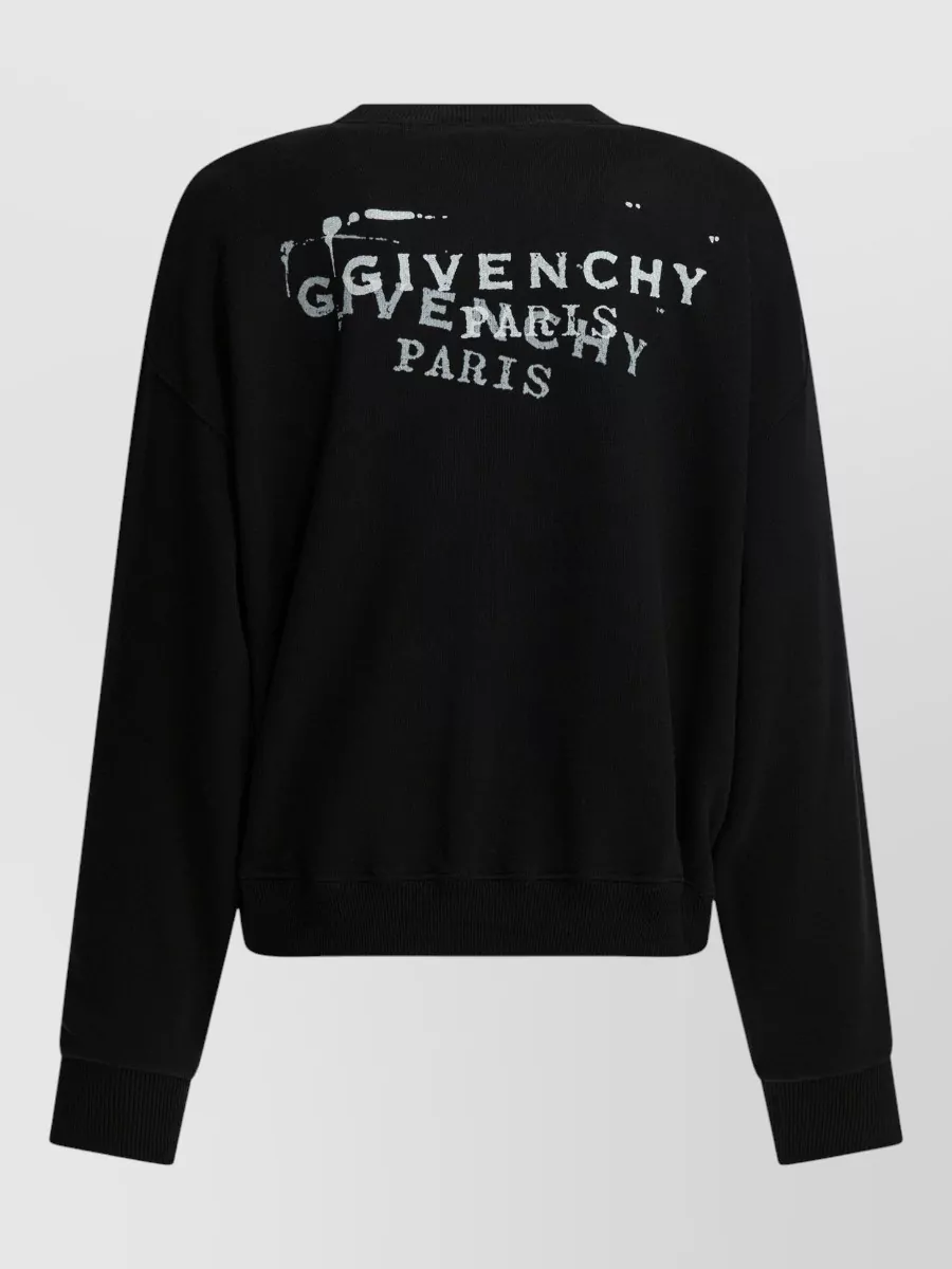 Givenchy Sweatshirt Featuring Signature Brand Stamp Crewneck