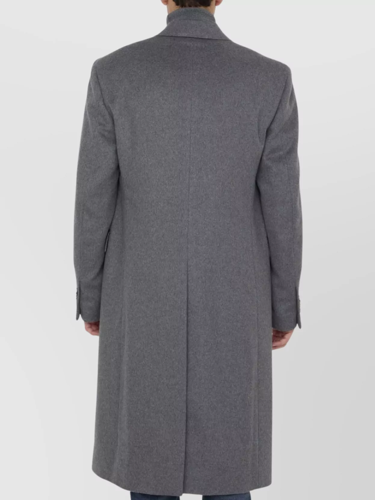 Lardini Long Oversized Coat Peaked Lapels
