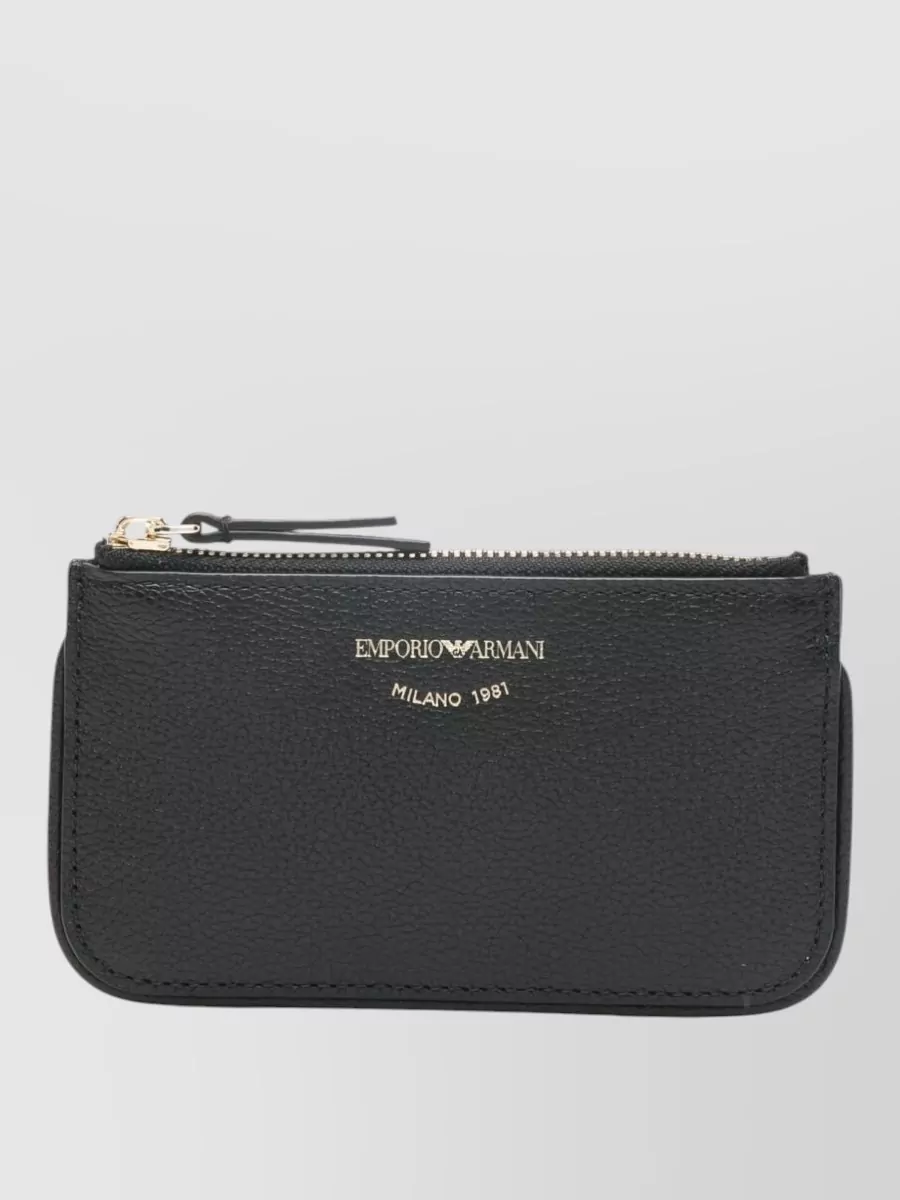 Emporio Armani leather zip cardholder