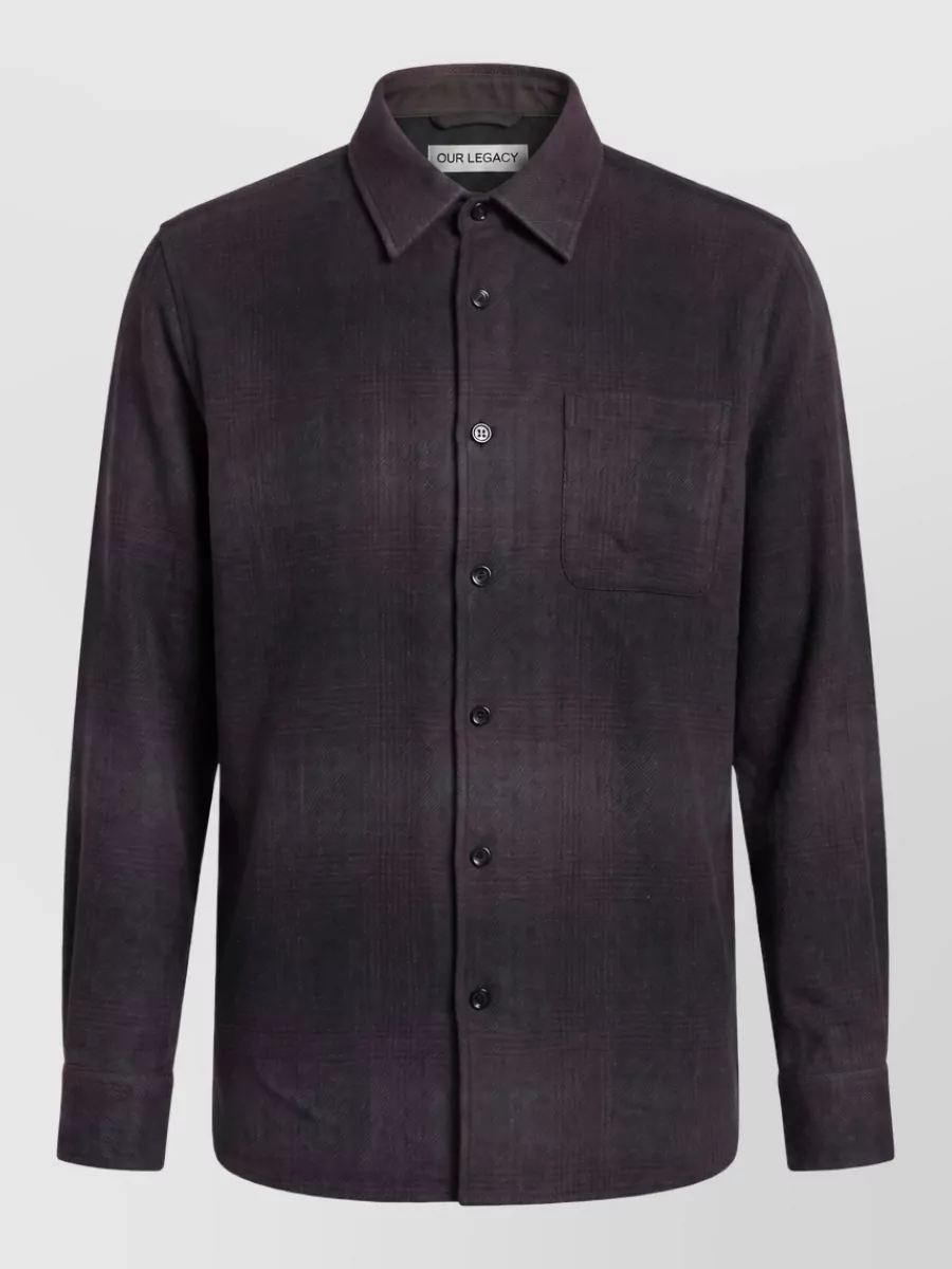 Our Legacy Tencel checked long-sleeve shirt