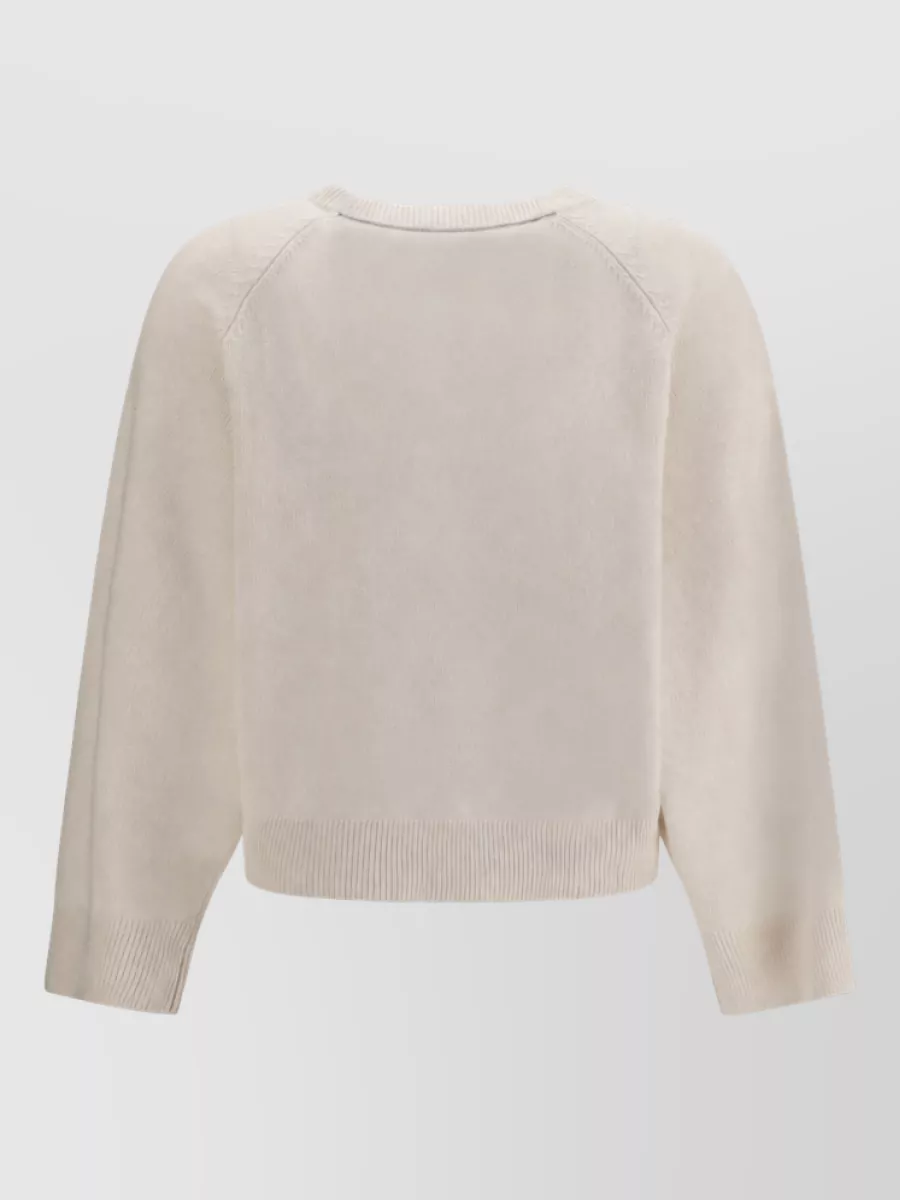 Brunello Cucinelli Cashmere Ribbed Crewneck Long-Sleeve Sweater