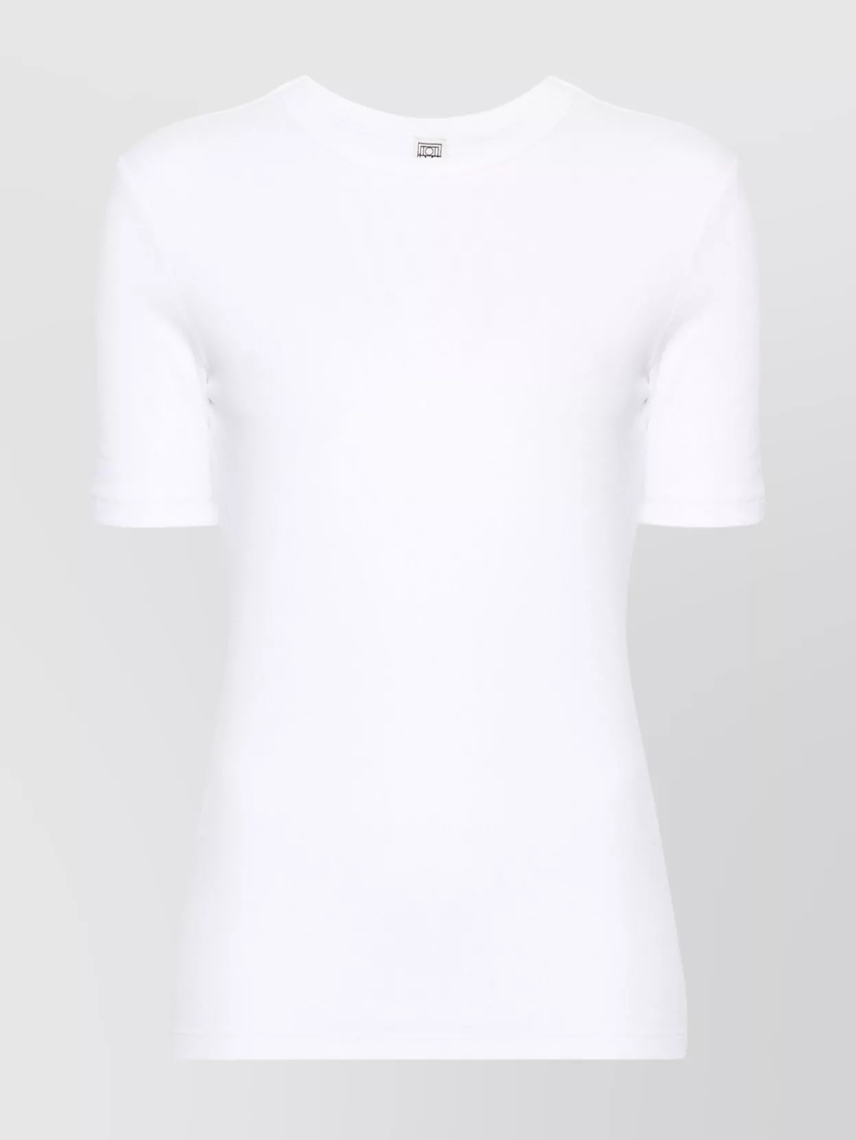 Totême Ribbed Crew Neck T-Shirt With Short Sleeves