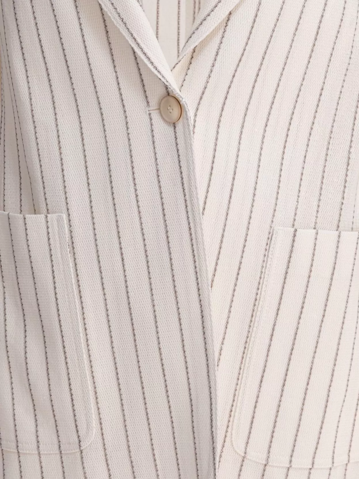 Shop Max Mara Striped Lapel Front Pockets Jacket
