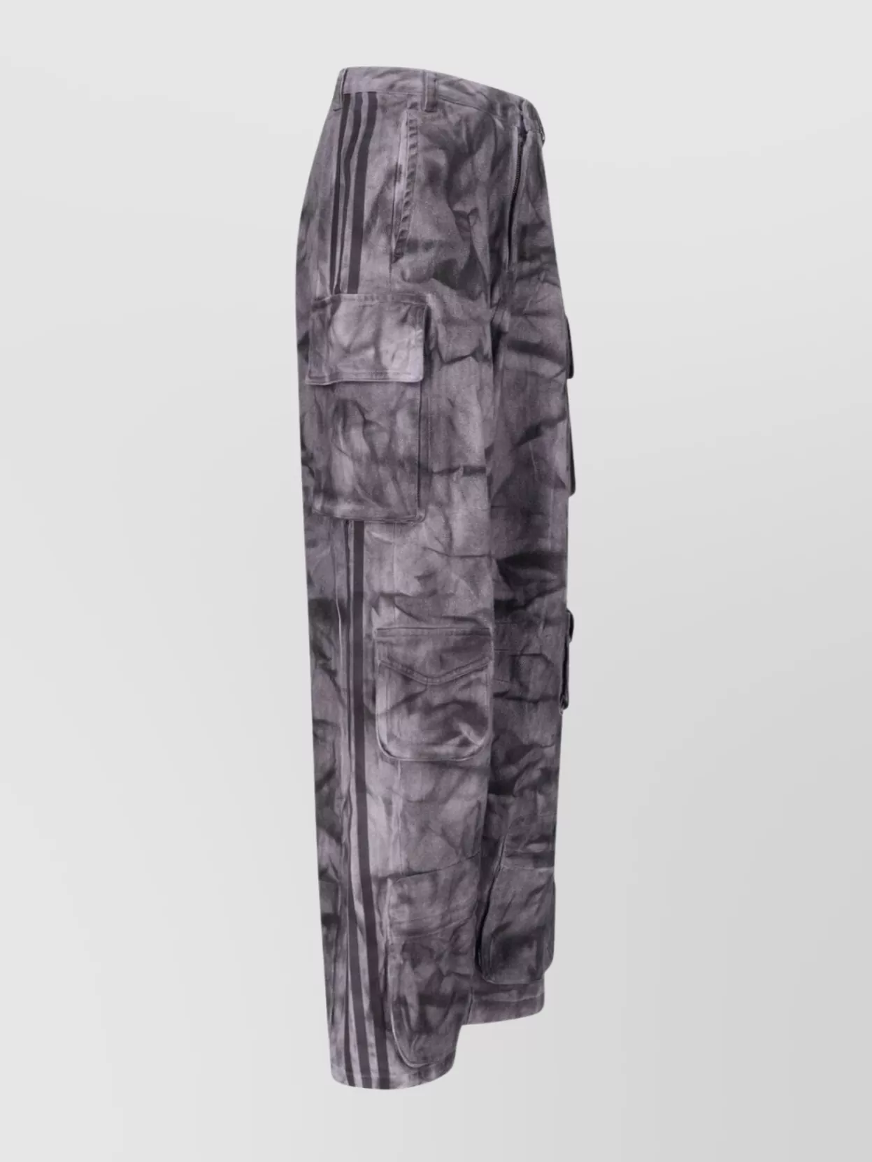 Adidas Originals Cargo Trousers With Side Stripes And Loops In Gray