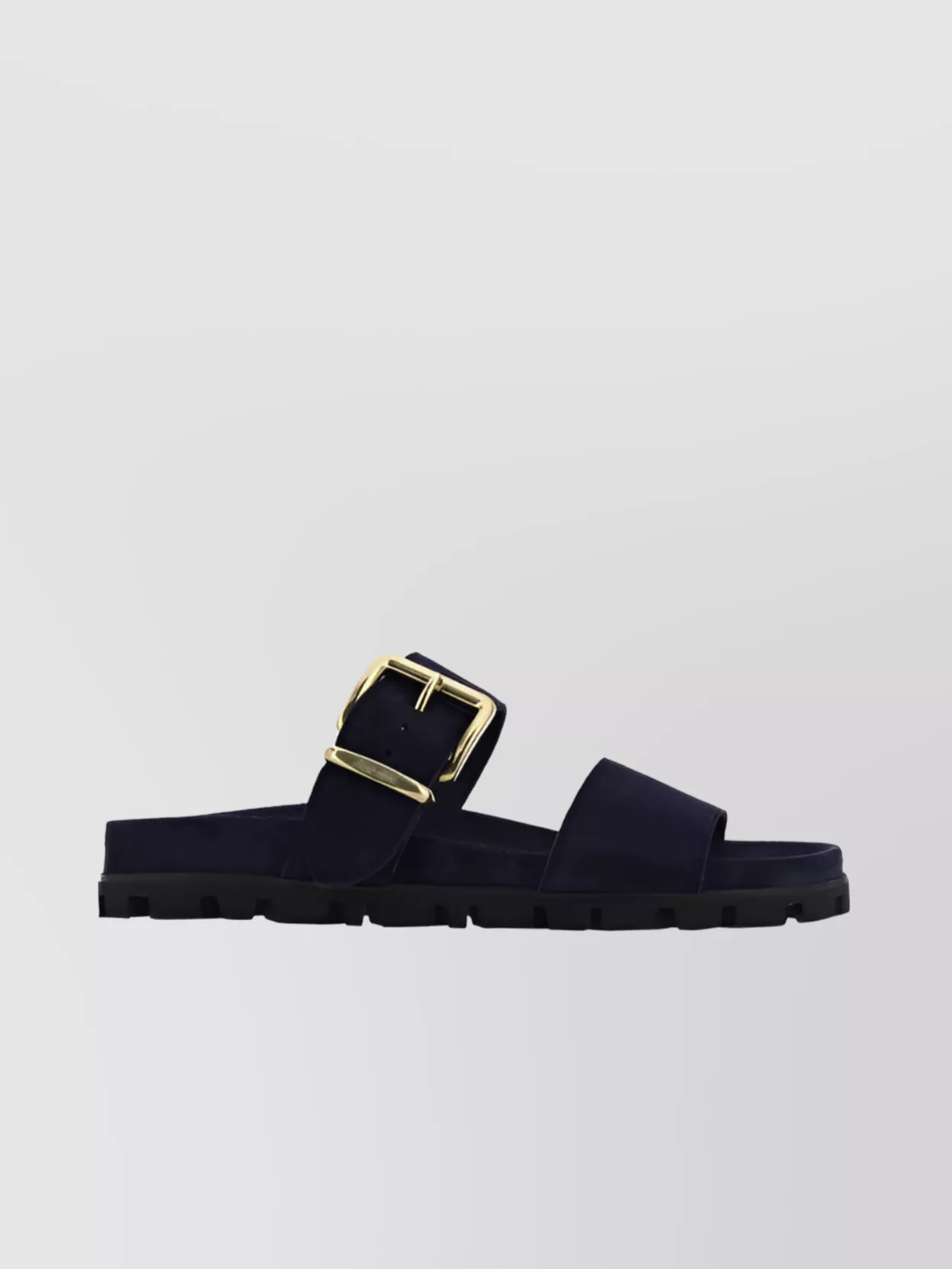 Shop Miu Miu Gold Buckle Luxe Calfskin Sandals