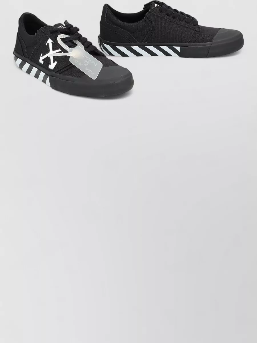 Off-White Low Top Vulcanized Undercut Stripe Sole Sneakers