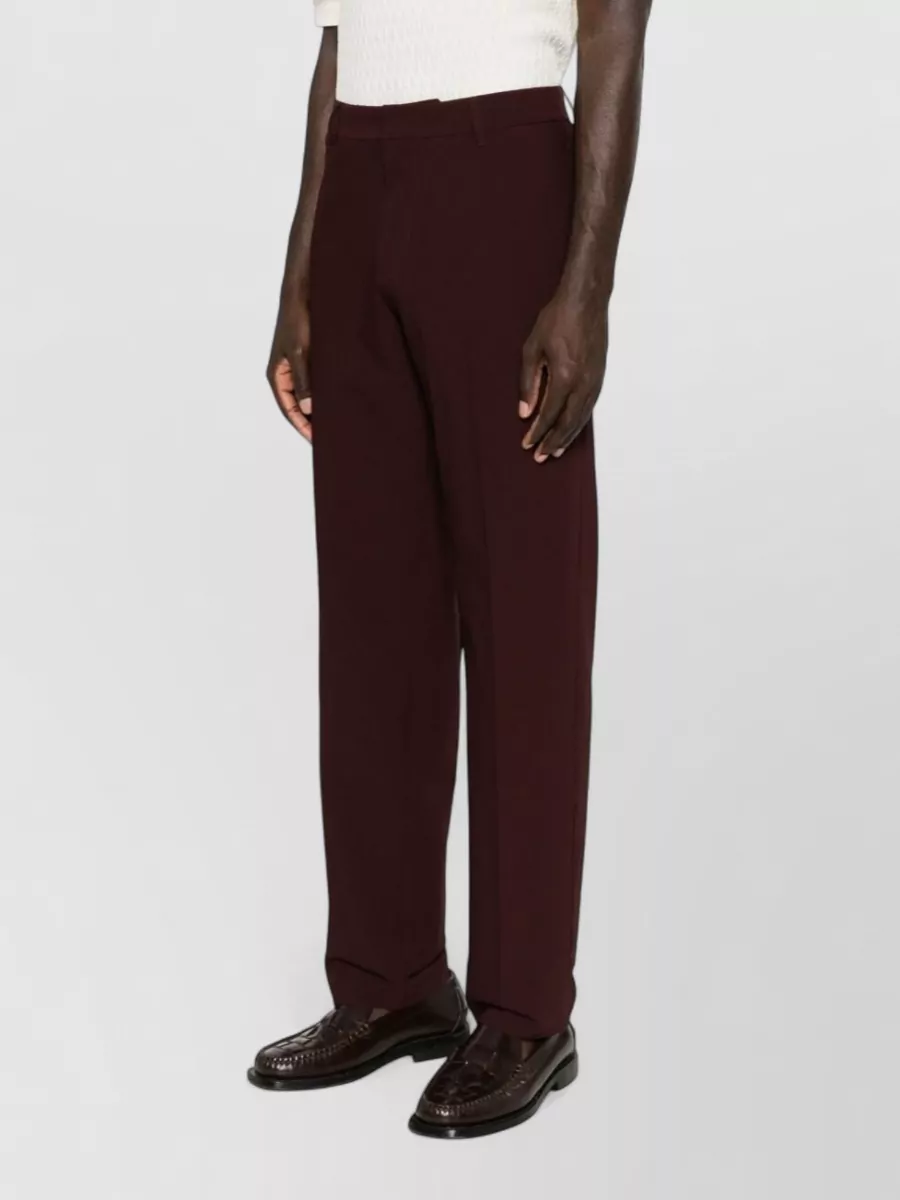 Emporio Armani Textured Straight-Leg Tailored Trousers