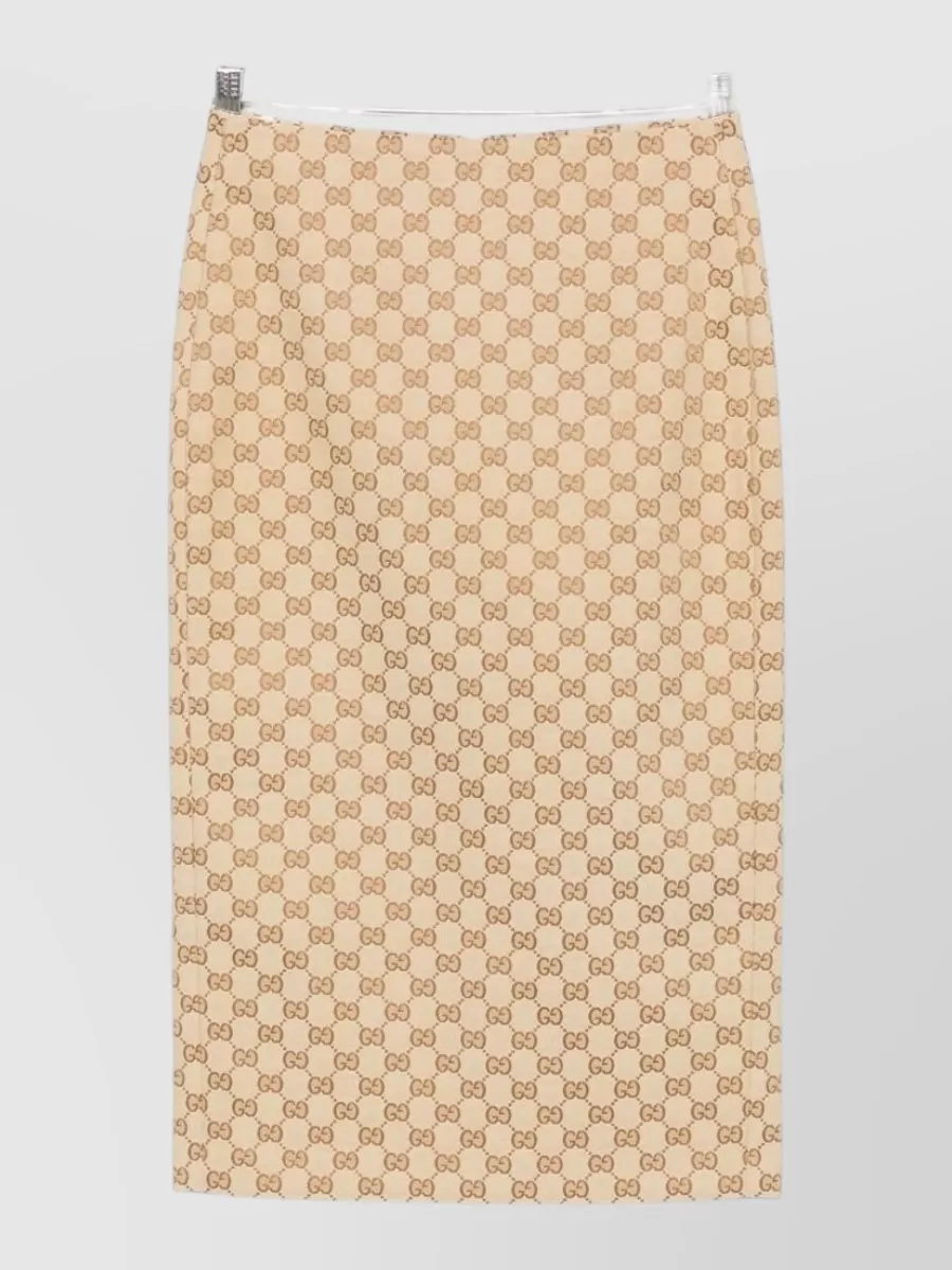 Gucci Logo-Print Midi Skirt