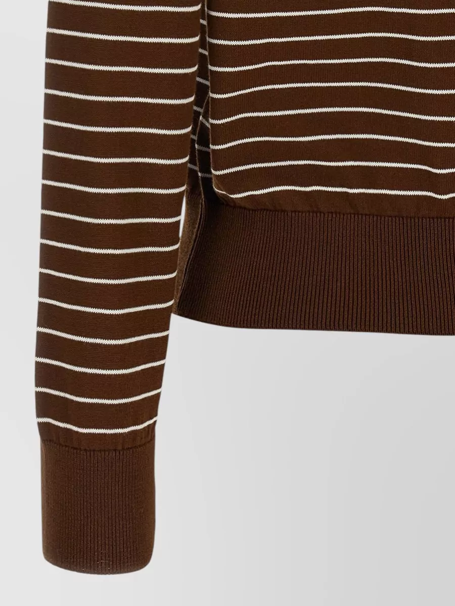 A.p.c. Striped Logo-Trim Sweater