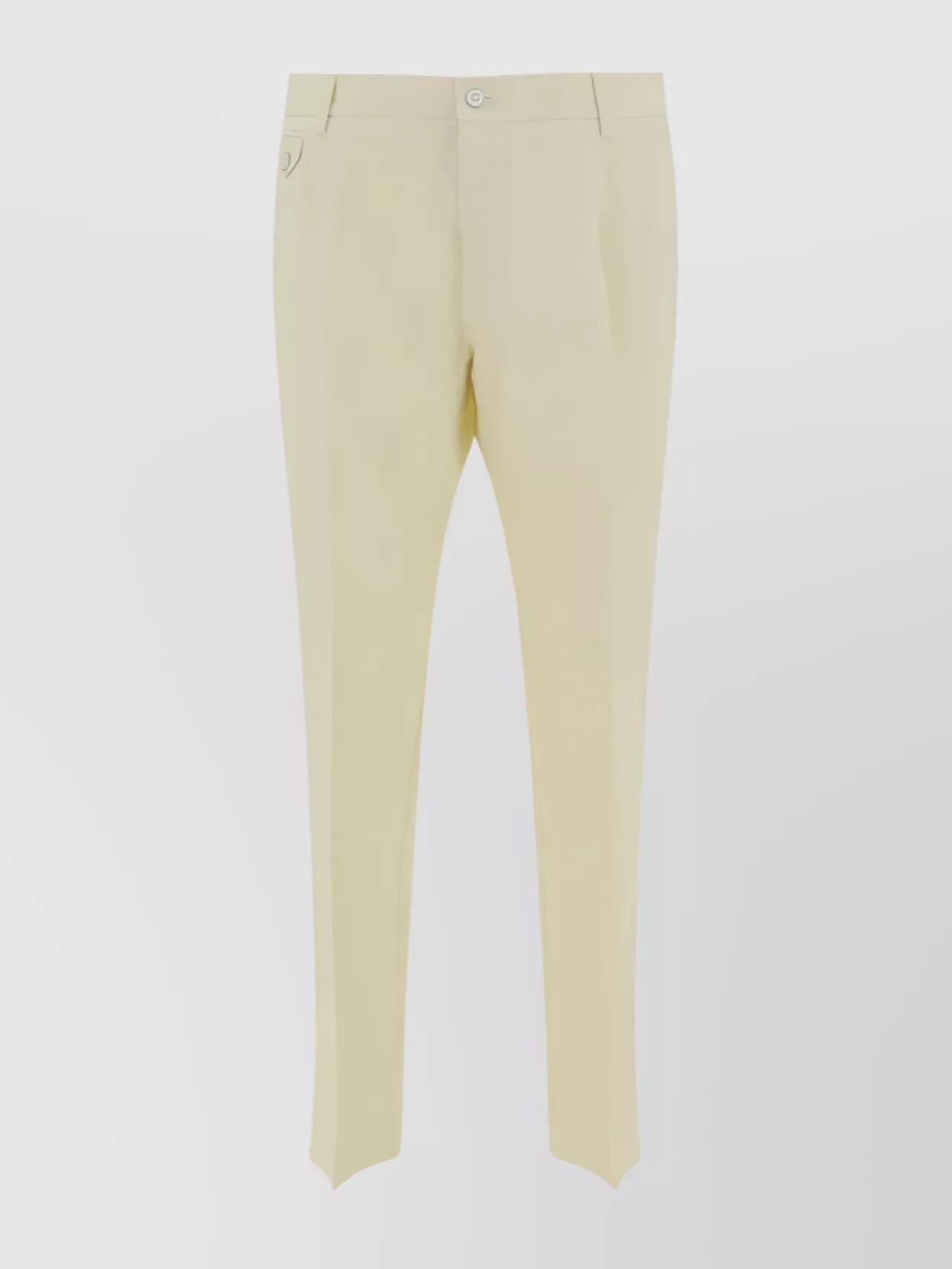 Shop Dolce & Gabbana Linen Trousers With Belt Loops And Pockets