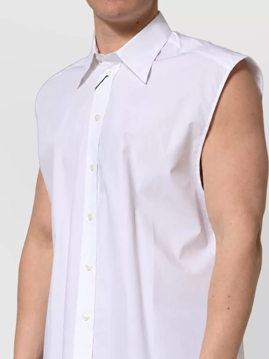 Dolce&Gabbana Cotton Sleeveless Formal Shirt
