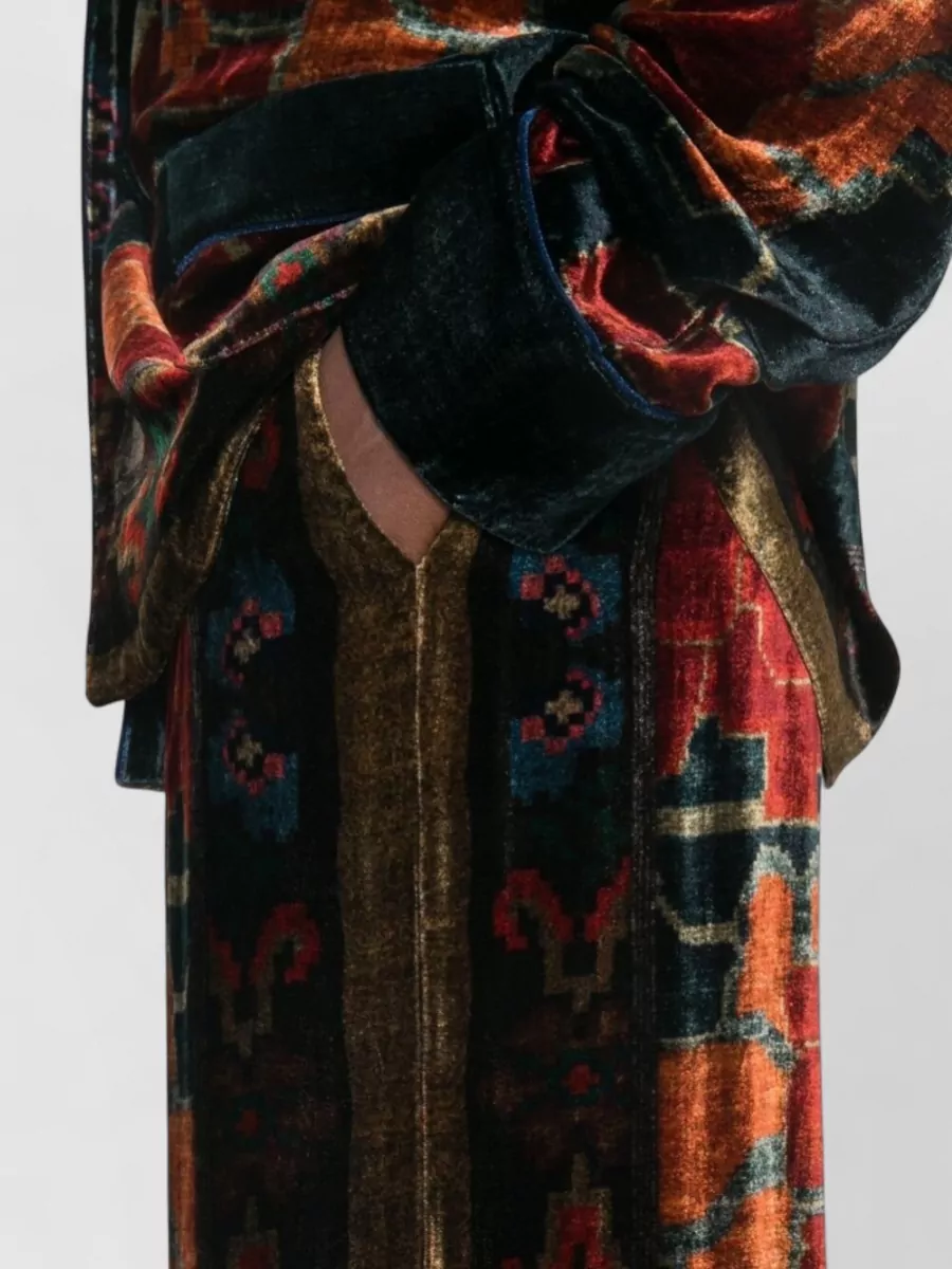 Pierre Louise Mascia Silk Printed Wide-Leg Trousers