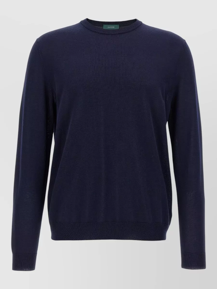 Zanone cotton crew neck long sleeve jumper