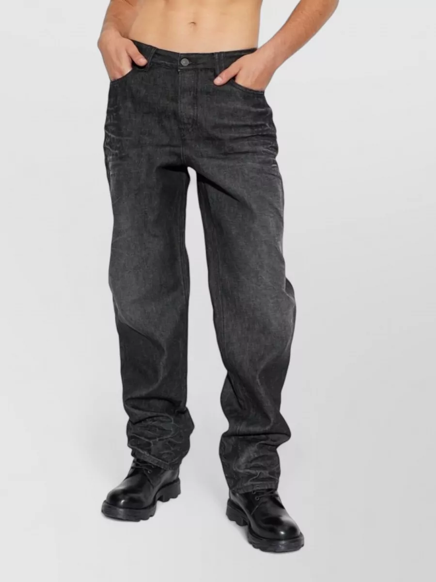 Diesel Denim High-Rise Straight-Leg Wide-Leg Jeans