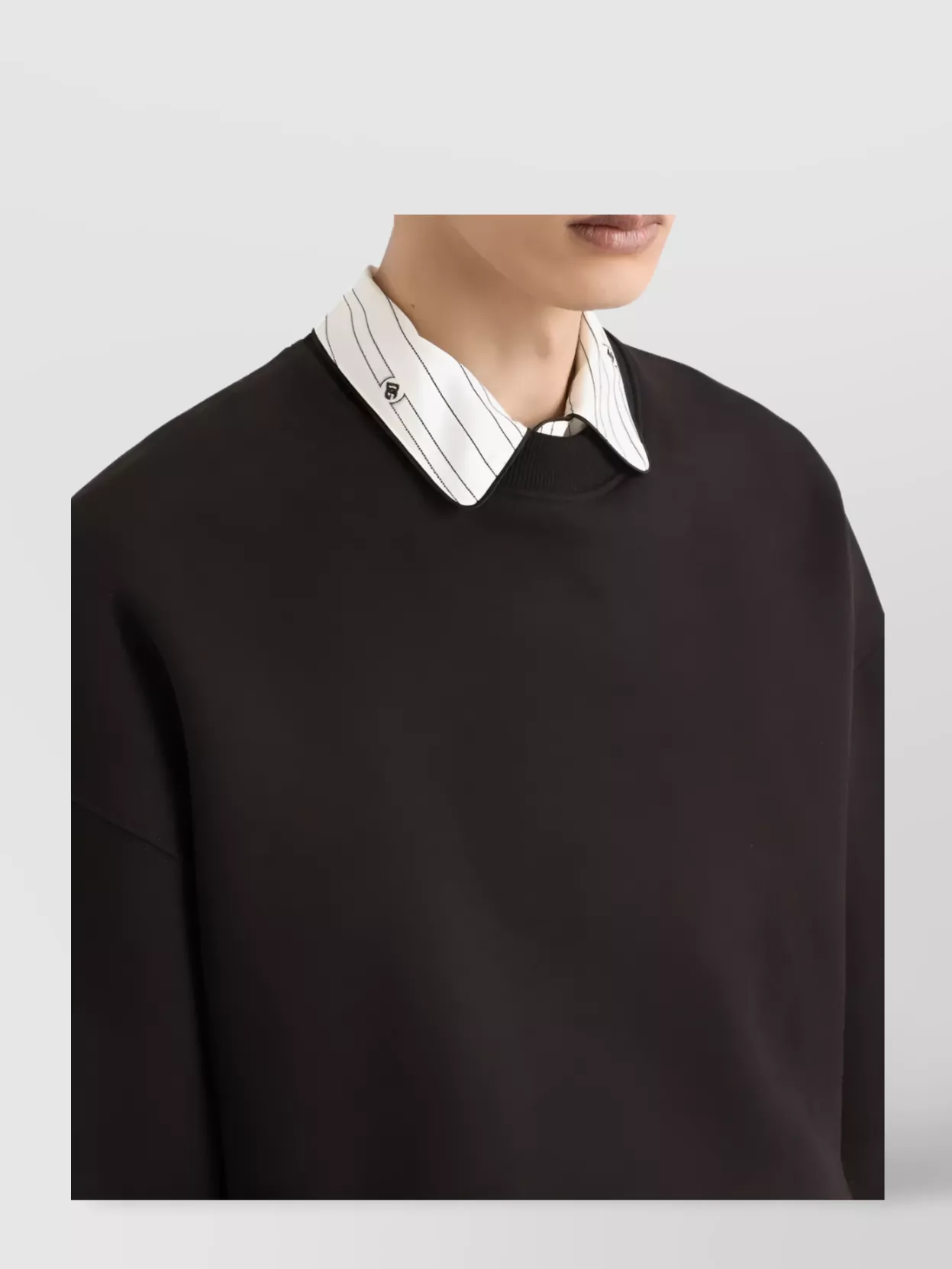 Dolce&Gabbana Cropped Oversized Long Sleeve Sweatshirt