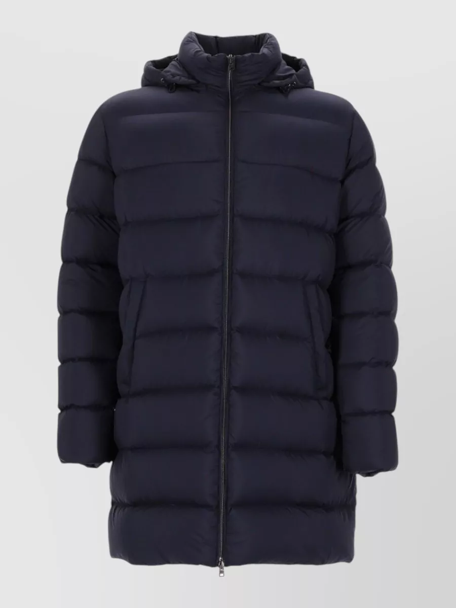 Herno long quilted down hooded puffer coat