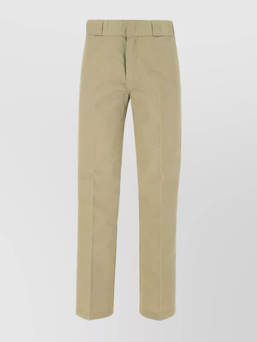 Shop Dickies Polyester Blend Pant With Belt Loops And Back Pockets In Cream