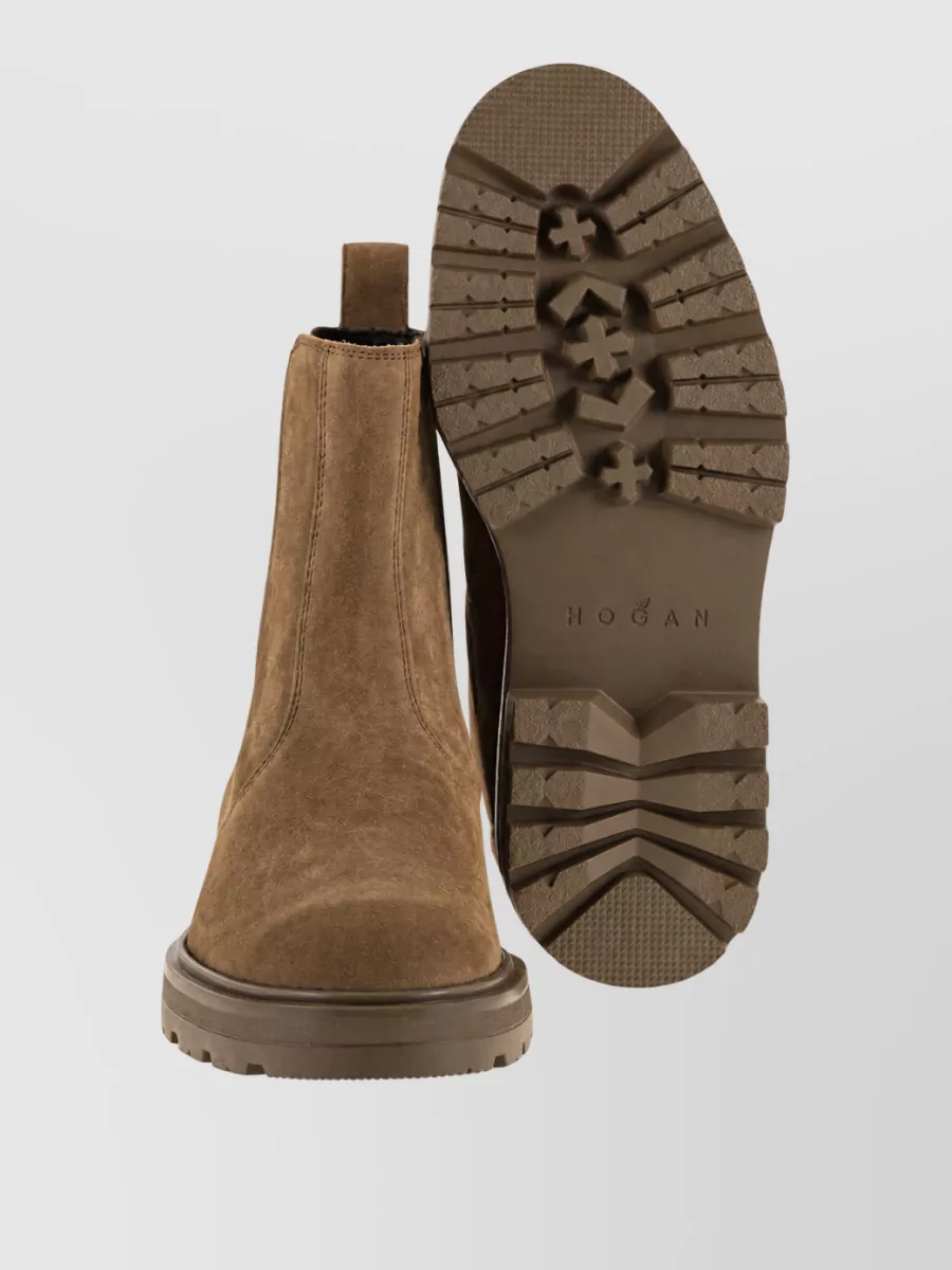 Hogan Suede Leather Chelsea Boots