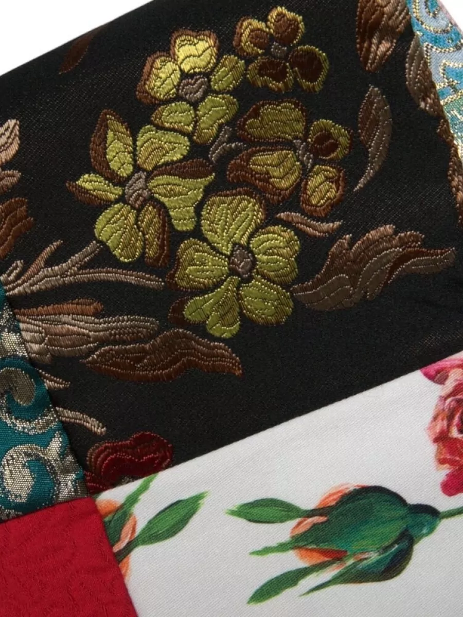 Dolce&Gabbana Floral Patchwork Long-Sleeve Mini Dress