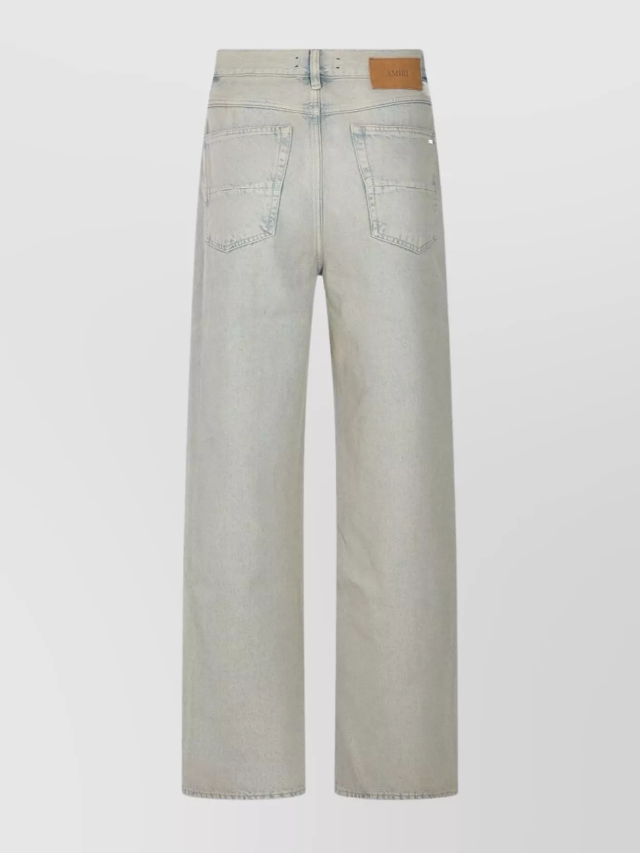 Amiri Straight Trousers With Pockets And Belt Loops In Gray
