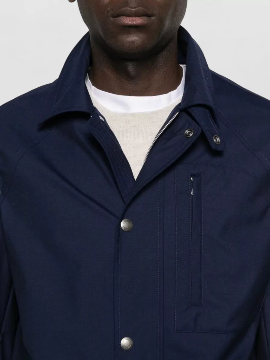 Brunello Cucinelli Technical Gabardine Field Jacket Adjustable Cuffs