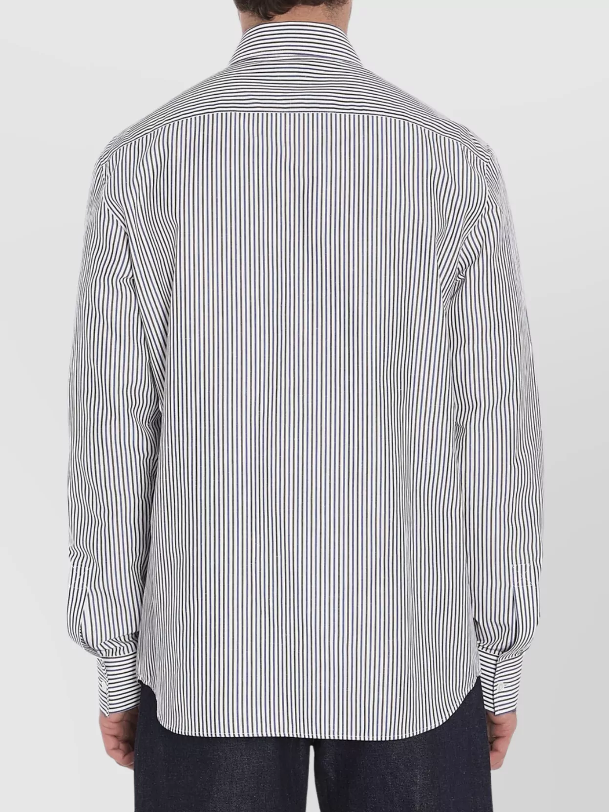 Bottega Veneta Striped Cotton And Linen Blend Shirt