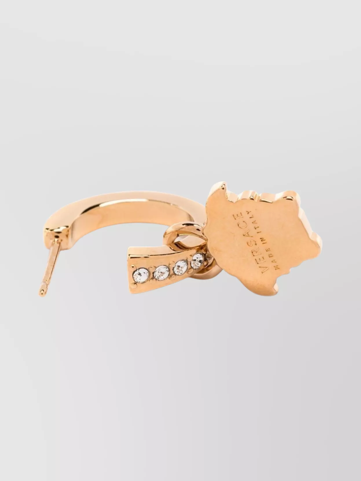 Versace Medusa Head Crystal Hoop Earrings