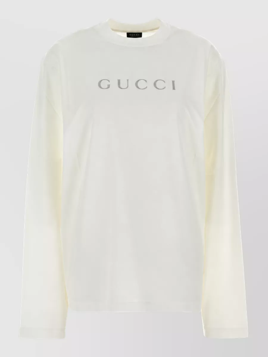 Gucci cotton logo-print long-sleeve t-shirt