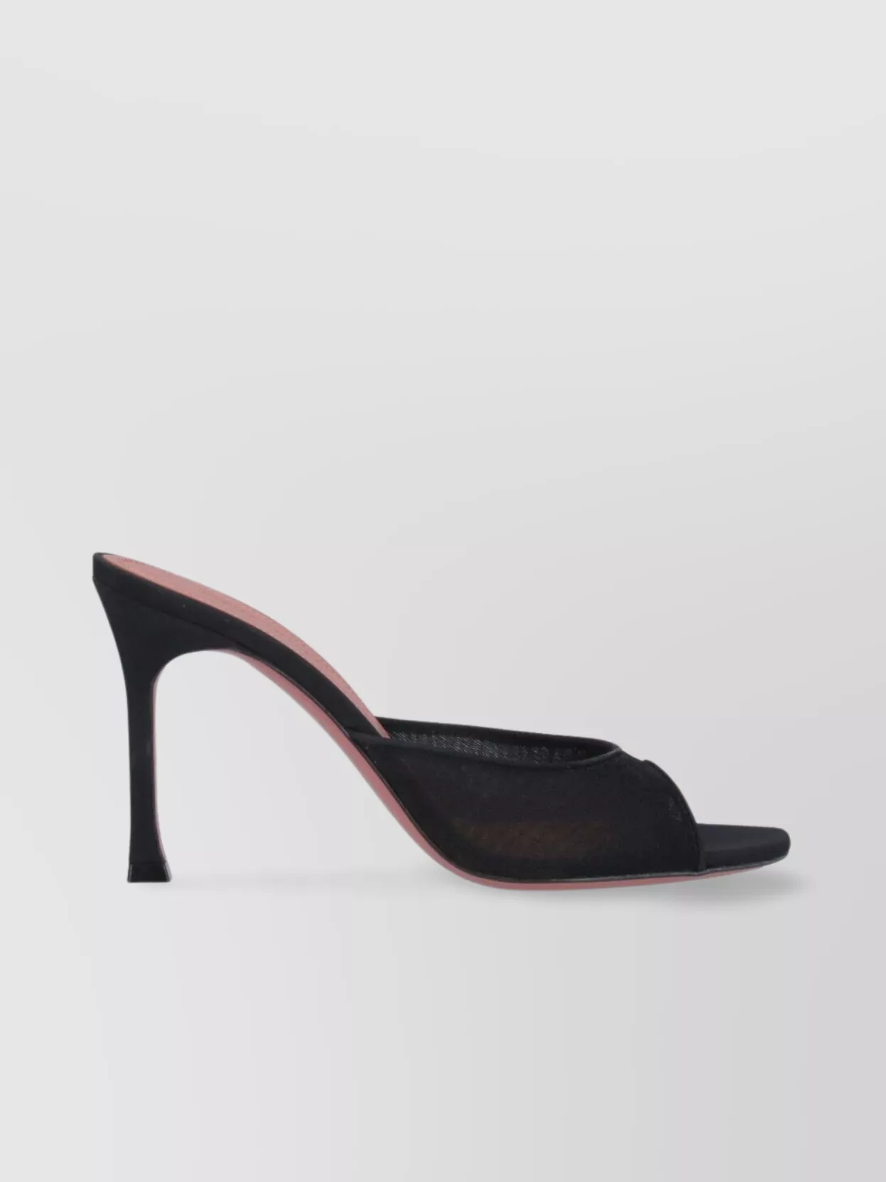 AMINA MUADDI MESH OPEN TOE STILETTO HEEL MULES
