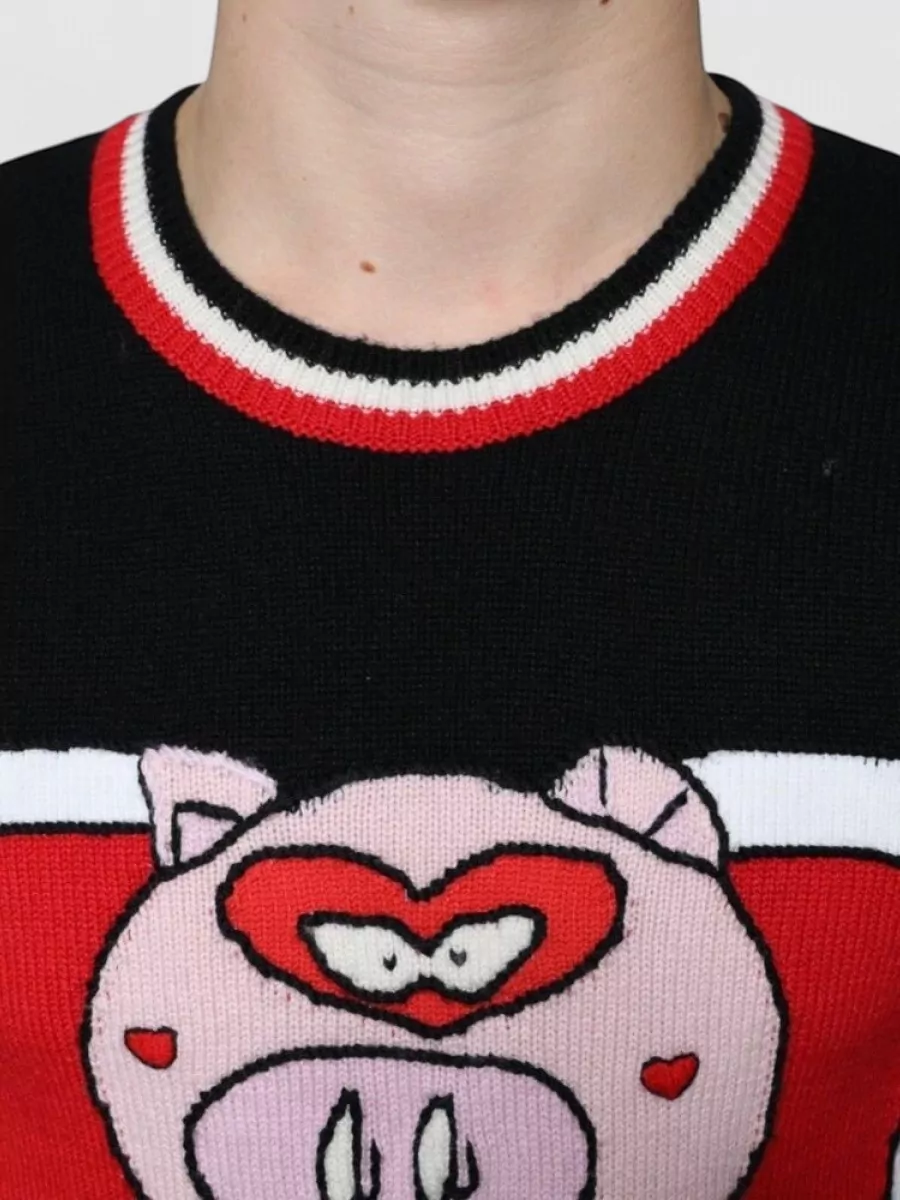 Dolce&Gabbana Cashmere Crew Neck Striped Sweater