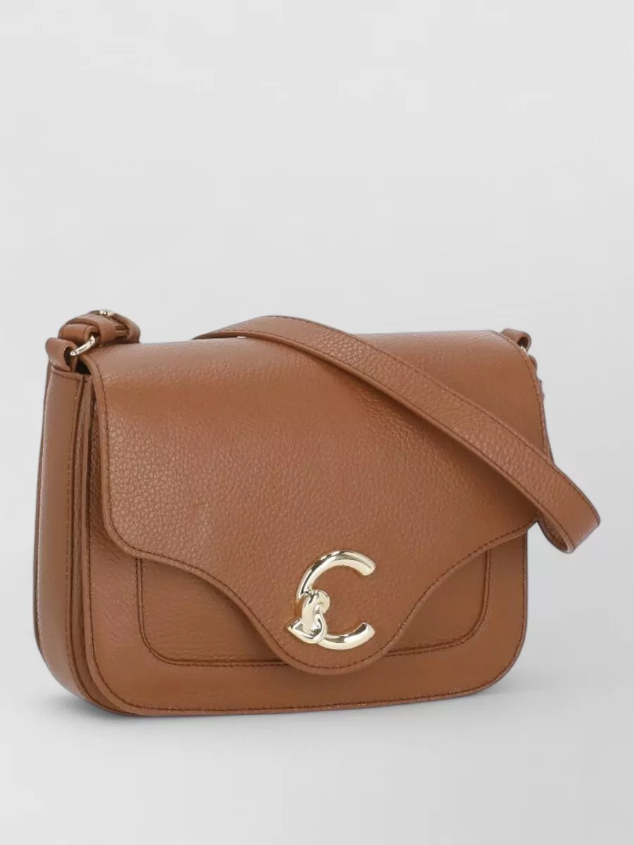 Coccinelle Leather Shoulder Bag Adjustable Strap Hardware