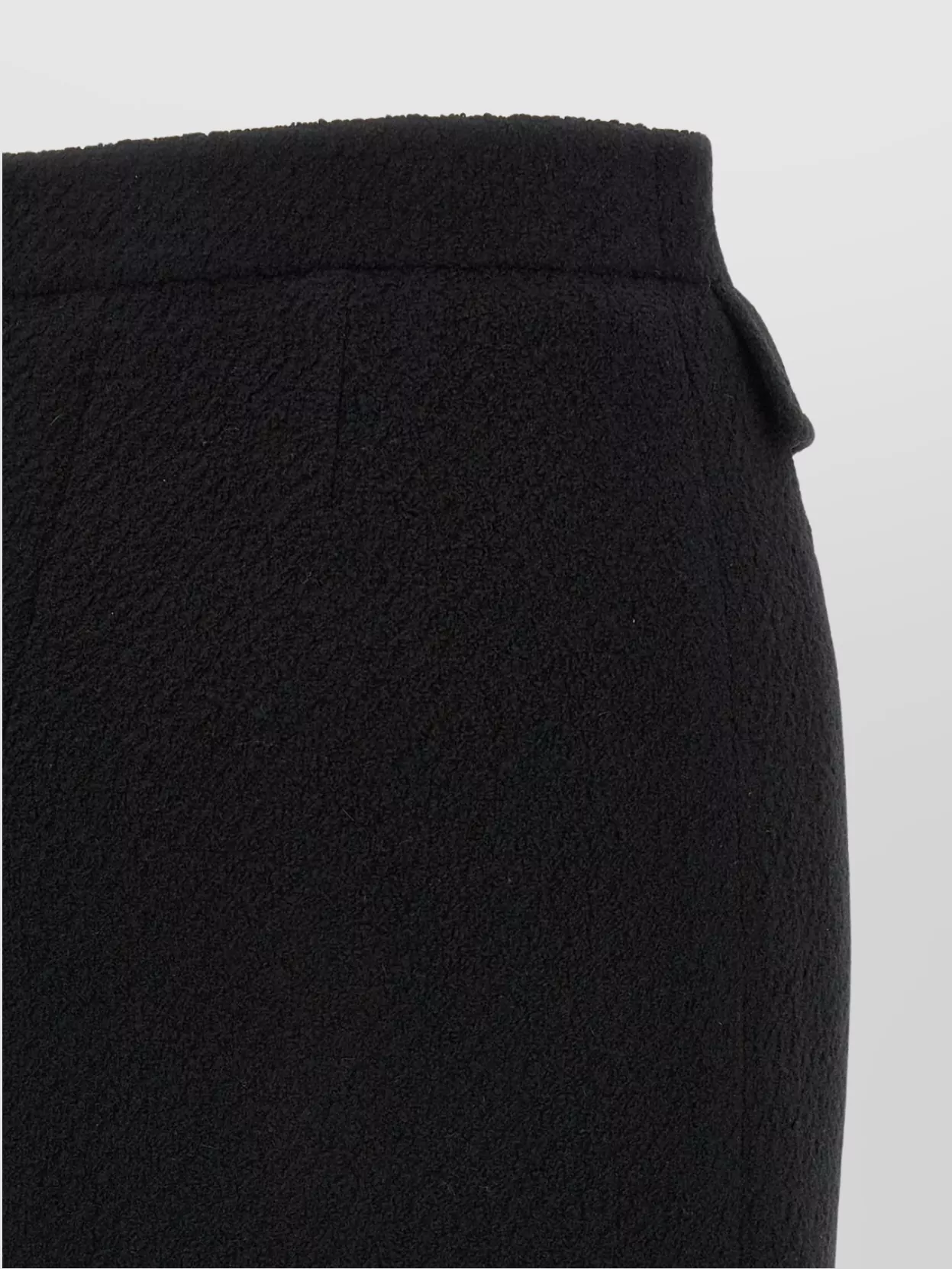Chloé Textured Wool Skirt With Gold Buttons
