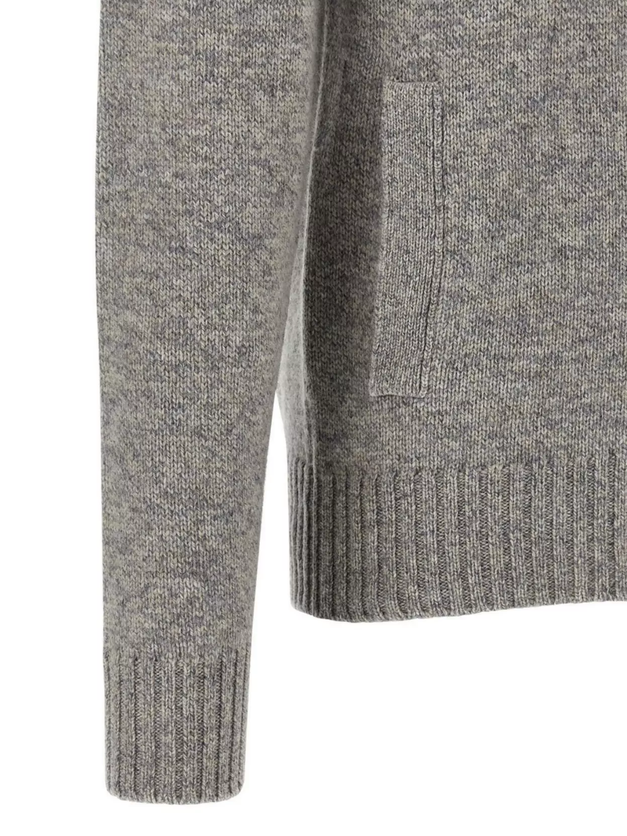 Zanone Front Pockets Ribbed Collar Cardigan
