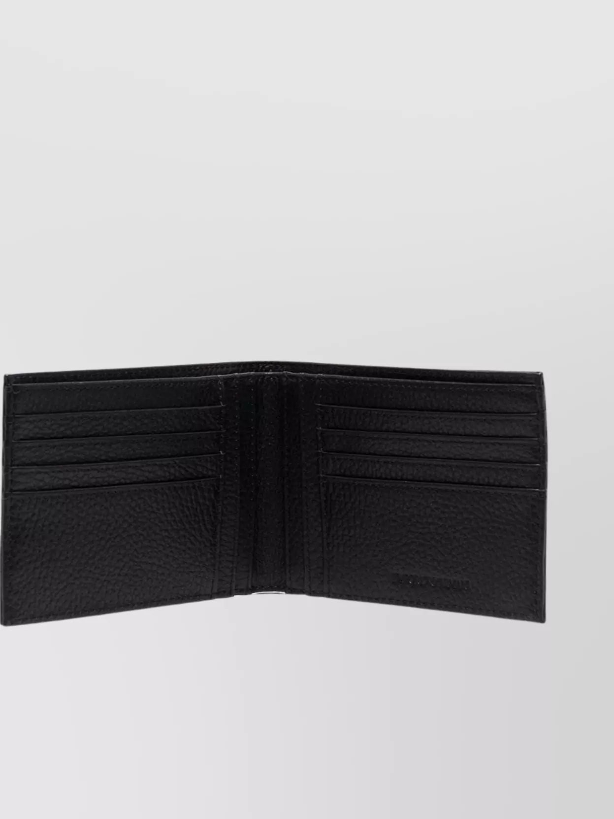 Emporio Armani Pebbled Leather Bifold Wallet