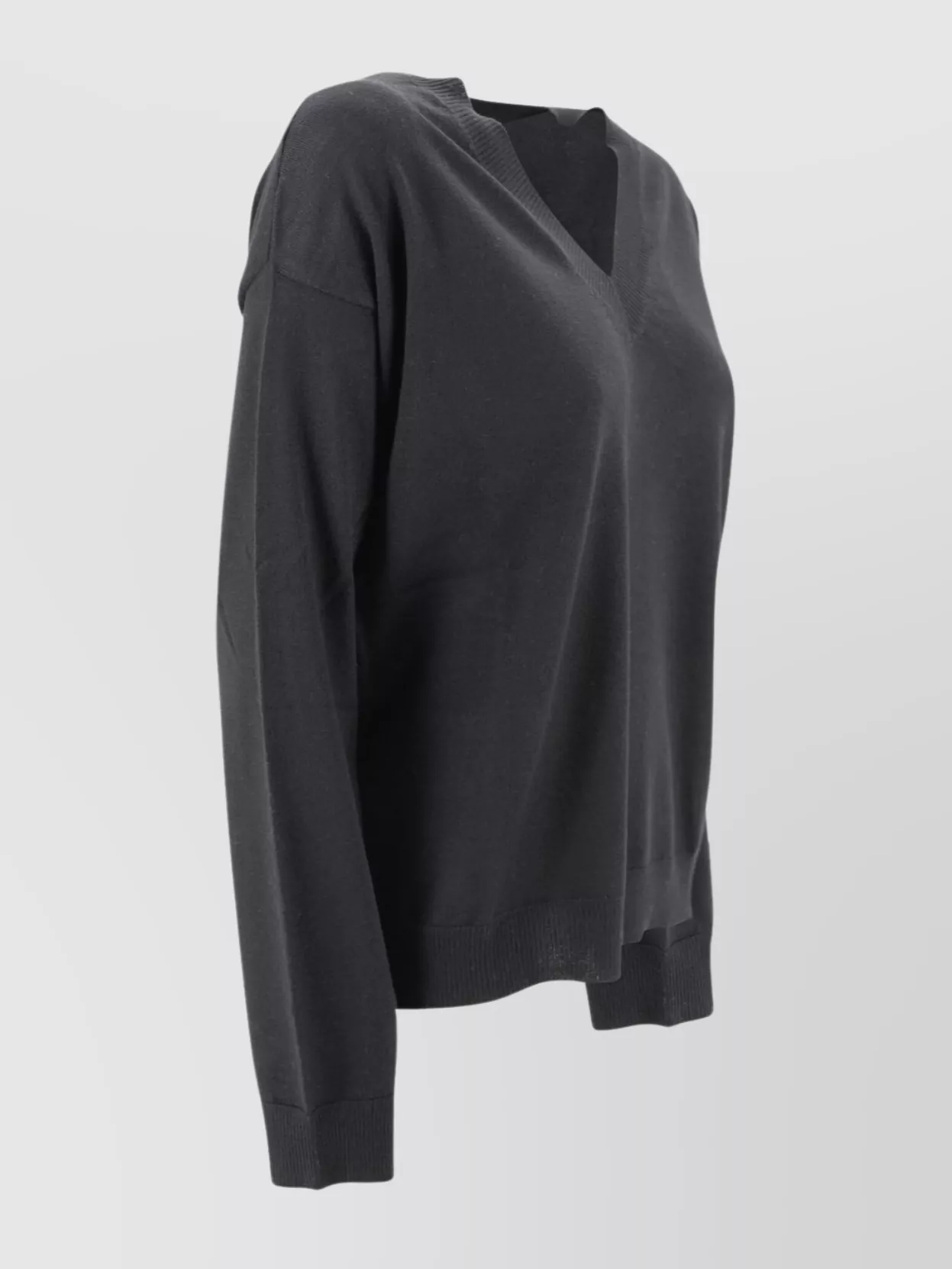 Weekend Max Mara Ribbed V-Neck Cashmere Sweater
