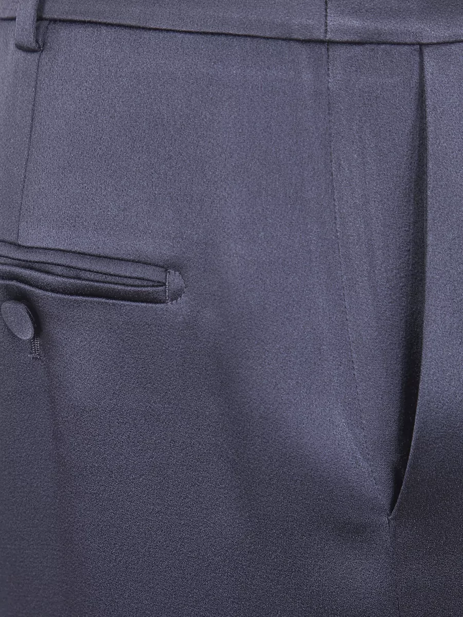 Tom Ford Crepe Envers Satin Tailored Belted Skirt