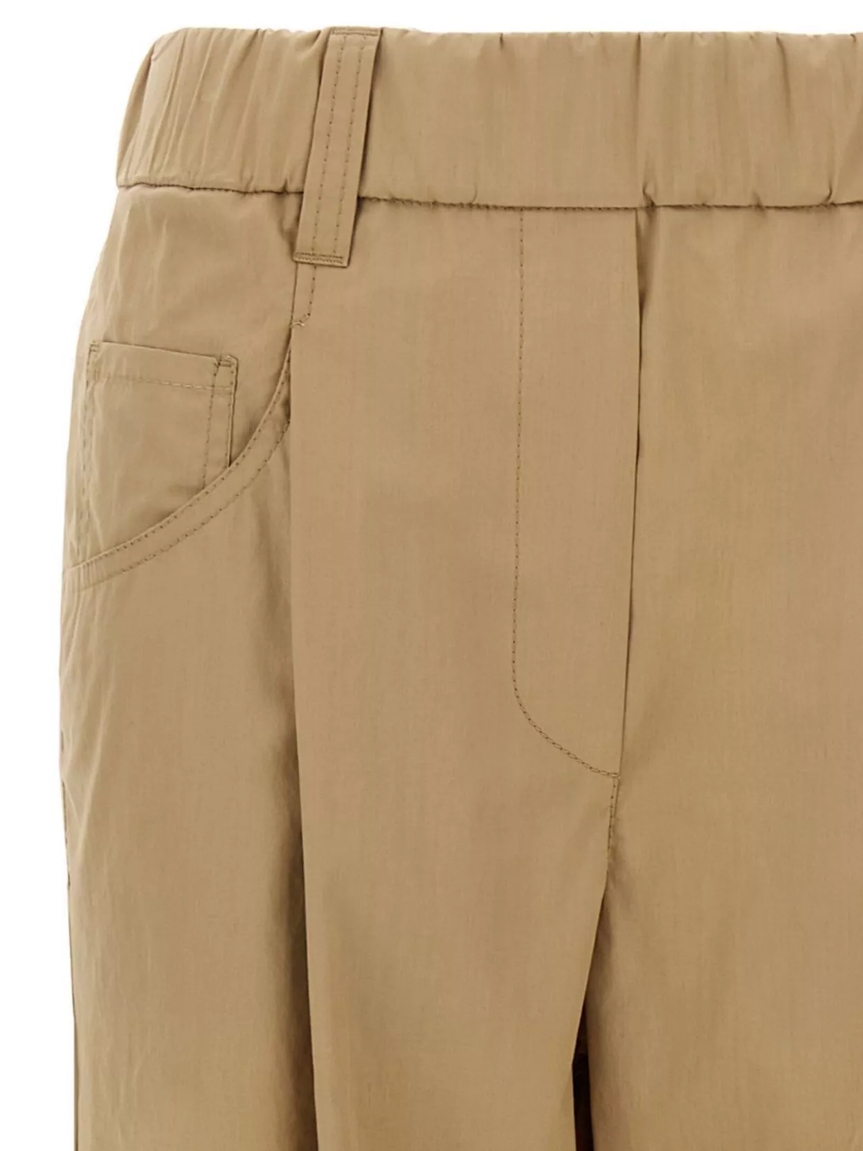 BRUNELLO CUCINELLI TROUSERS FEATURING ELASTIC WAISTBAND AND POCKETS