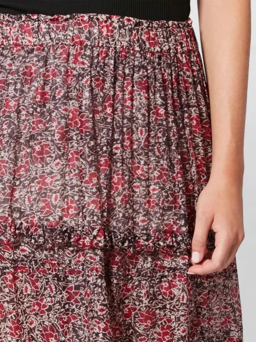 Isabel Marant Etoile Volomia Cotton Voile Floral Maxi Skirt